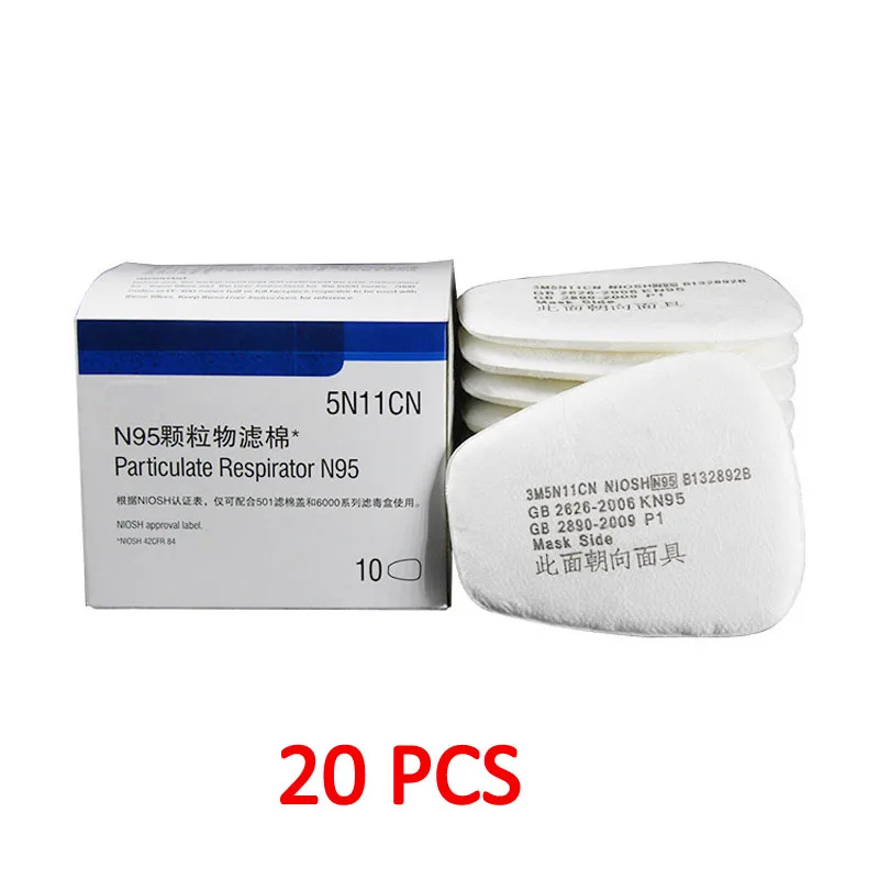 20PCS High quality Raw Materials 6200 Dust Masks Paint Special Protective Mask Anti dust Dust Filter