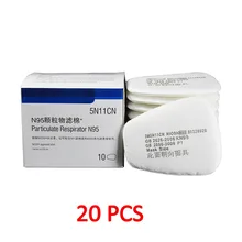 20PCS High-quality Raw Materials 6200 Dust Masks Paint Special Protective Mask Anti-dust Dust Filter Cotton