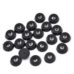 Black Rubber Table and Chair Leg Floor Protectors (20 - Pack) - Non - Slip Furniture Feet Pads - 11 x 9 x 6mm