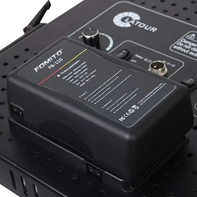 Fomito DBK BP110 V крепление батареи и зарядное устройство для Blackmagic sony видеокамера, светодиодный свет+ DC-D-Tap кабель питания