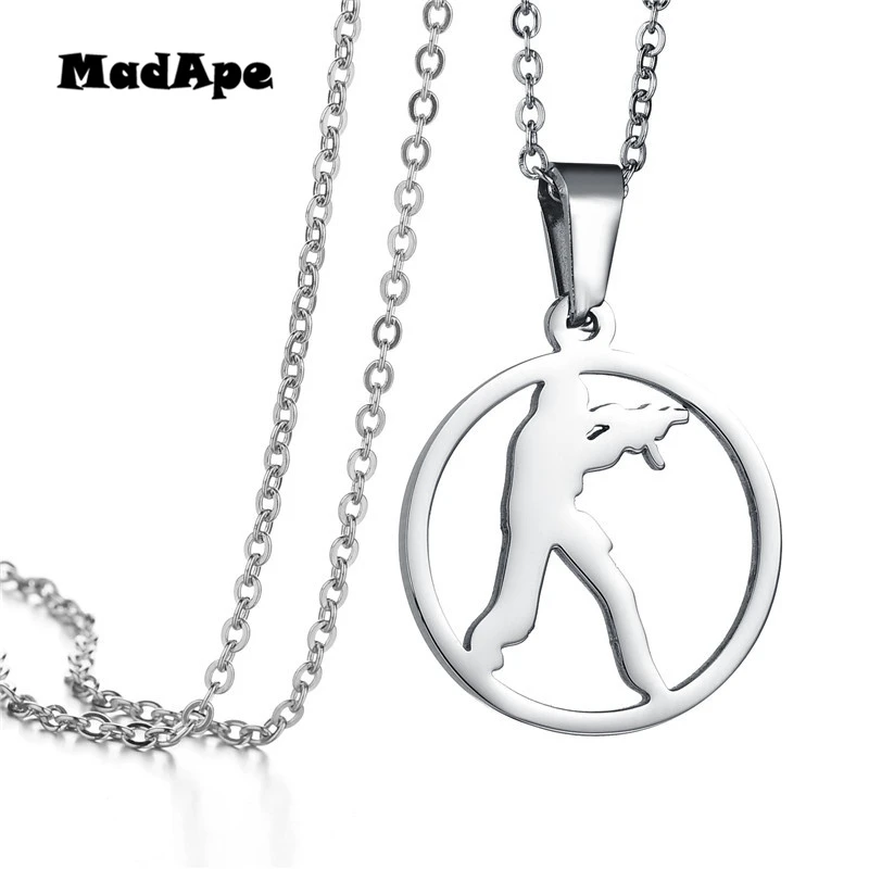 CS GO Men Stainless Steel Chain Necklace CSGO Anime Cosplay Games Jewelry Gifts 
