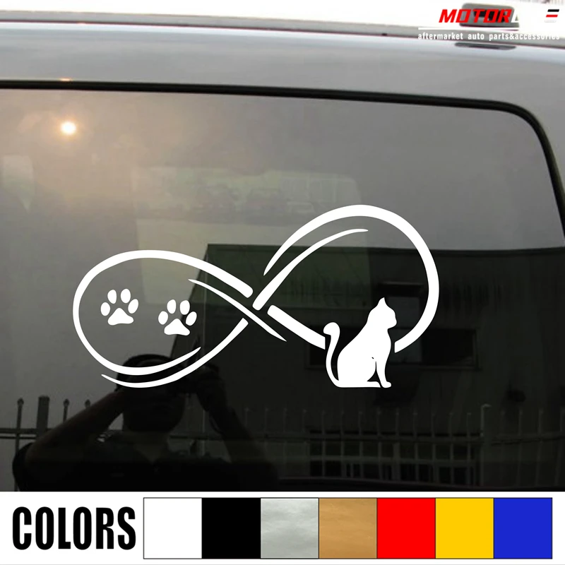 Cat Forever Symbol Pet Love Decal Sticker Car Vinyl pick size color no bkgrd | Автомобили и мотоциклы
