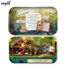 Mylb ручной кукольный дом мебель DIY Миниатюрный Кукольный дом 3D деревянные макеты кукольного домика игрушки на Рождество и день рождения подарок