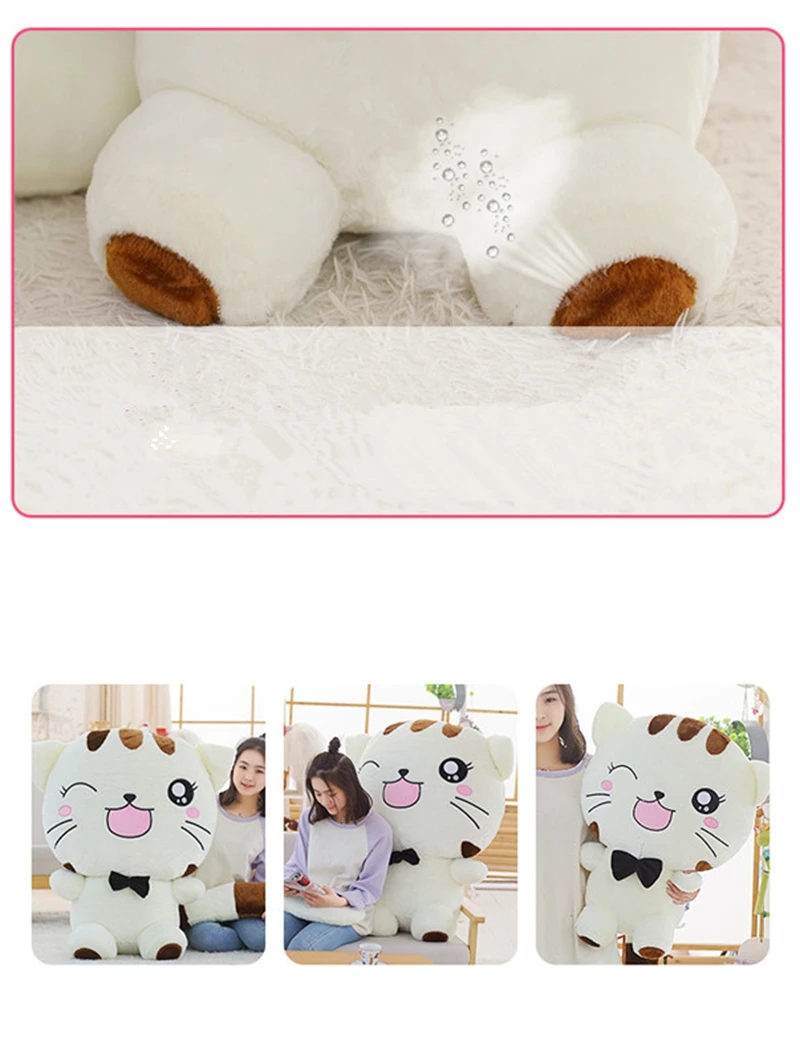 cute big face cat plush toy Korea doll large kawaii fat cats dolls sleeping pillow for girl birthday gift 39inch 100cm DY50305 (15)