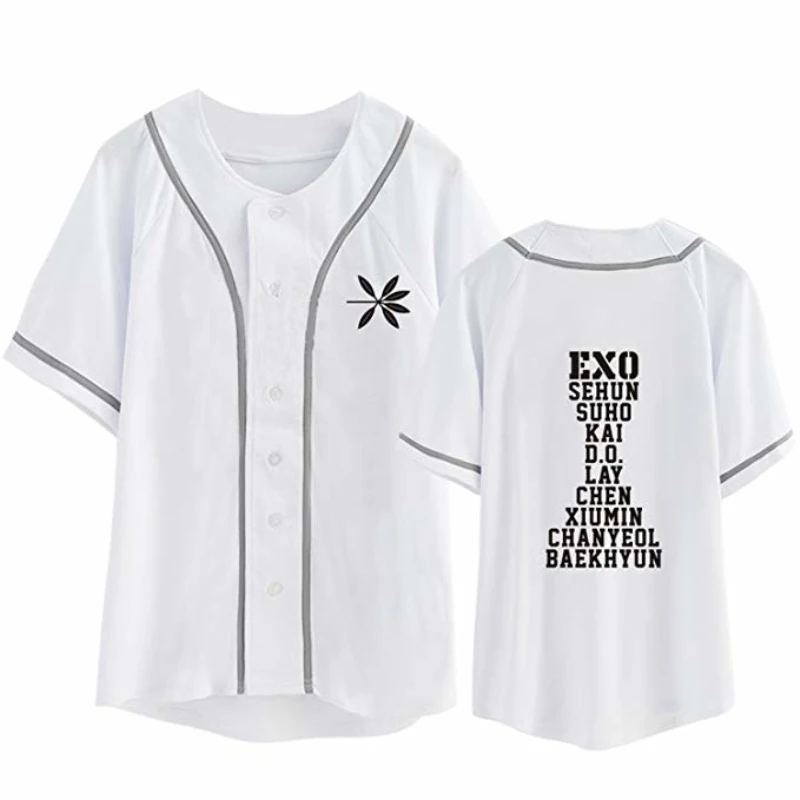 

Mainlead Kpop EXO Baseball Jersey Shirt Chen Chanyeol Baekhyun Sehun Kai T-Shirt