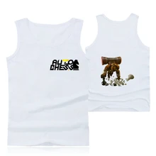 Летние Авто шахматы игры печати майки для мужчин без рукавов, для тренажерного зала хлопковый топик Быстросохнущий тренировочный жилет Helly одежда hansen