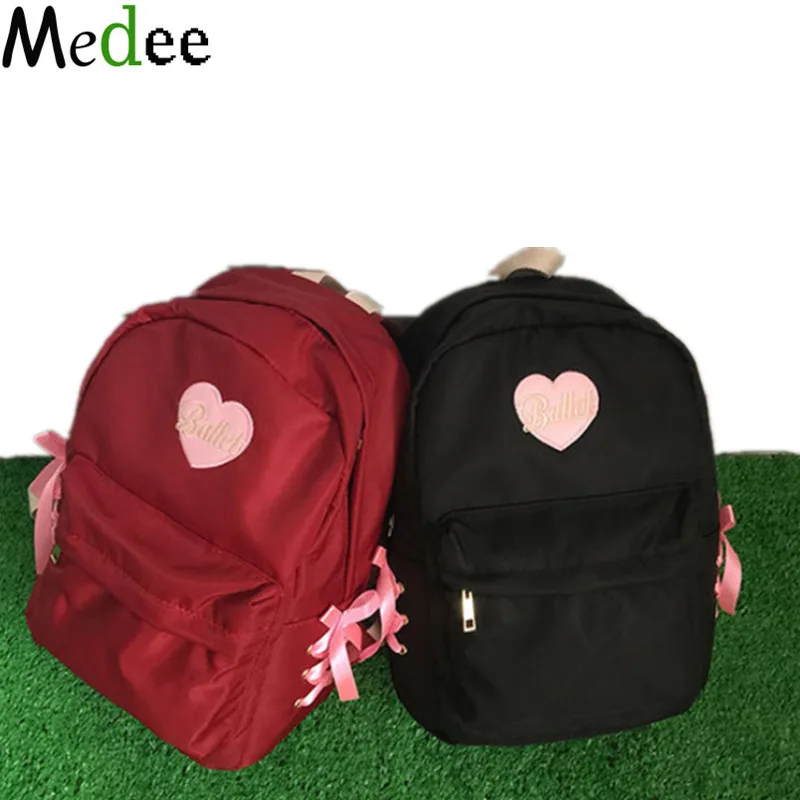 Backpacks For Teenage Girls Bagpack School Bags Black Red Pink Love Bookbags Canvas Backpack Sac a Dos Femme Rugzakken UBH025 bookbags-for-girls
