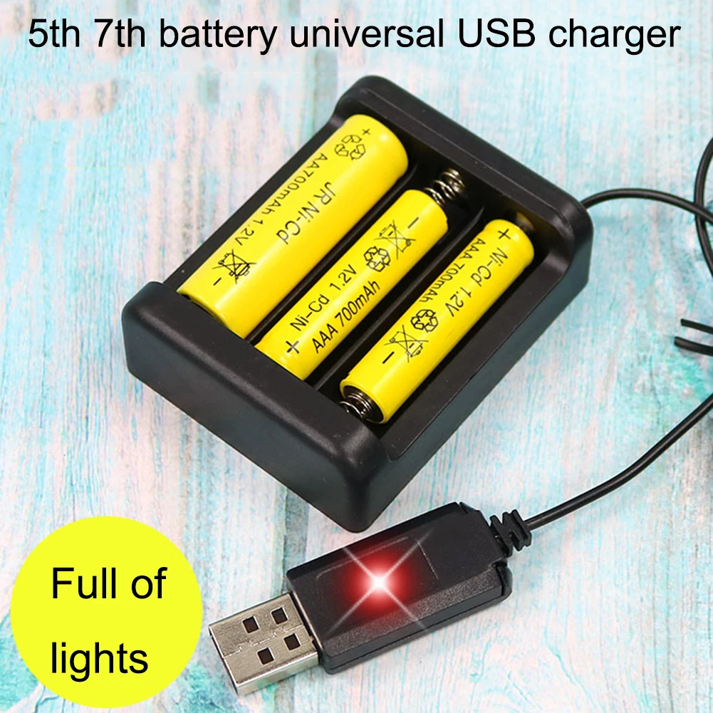 

Universal Rechargeable Battery Quick Charge Adapter USB 3/4 Slots Output Battery Charger Battery Charging Tool For AA/AAA