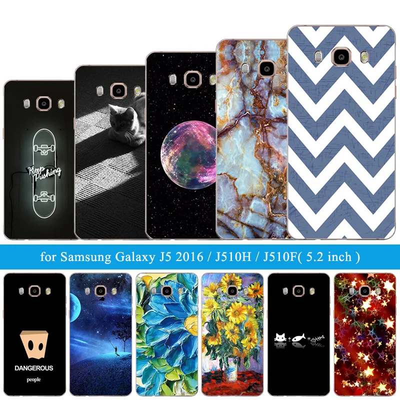 

for Funda Samsung Galaxy J5 2016 Phone Cases Skateboard Printing TPU Silicon Cover for J5 (2016) J510F Phone Back Cover