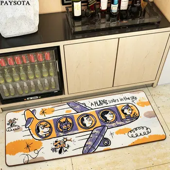 

PAYSOTA Kitchen Carpet Cartoon Bathroom Anti-skid Rectangle Mat