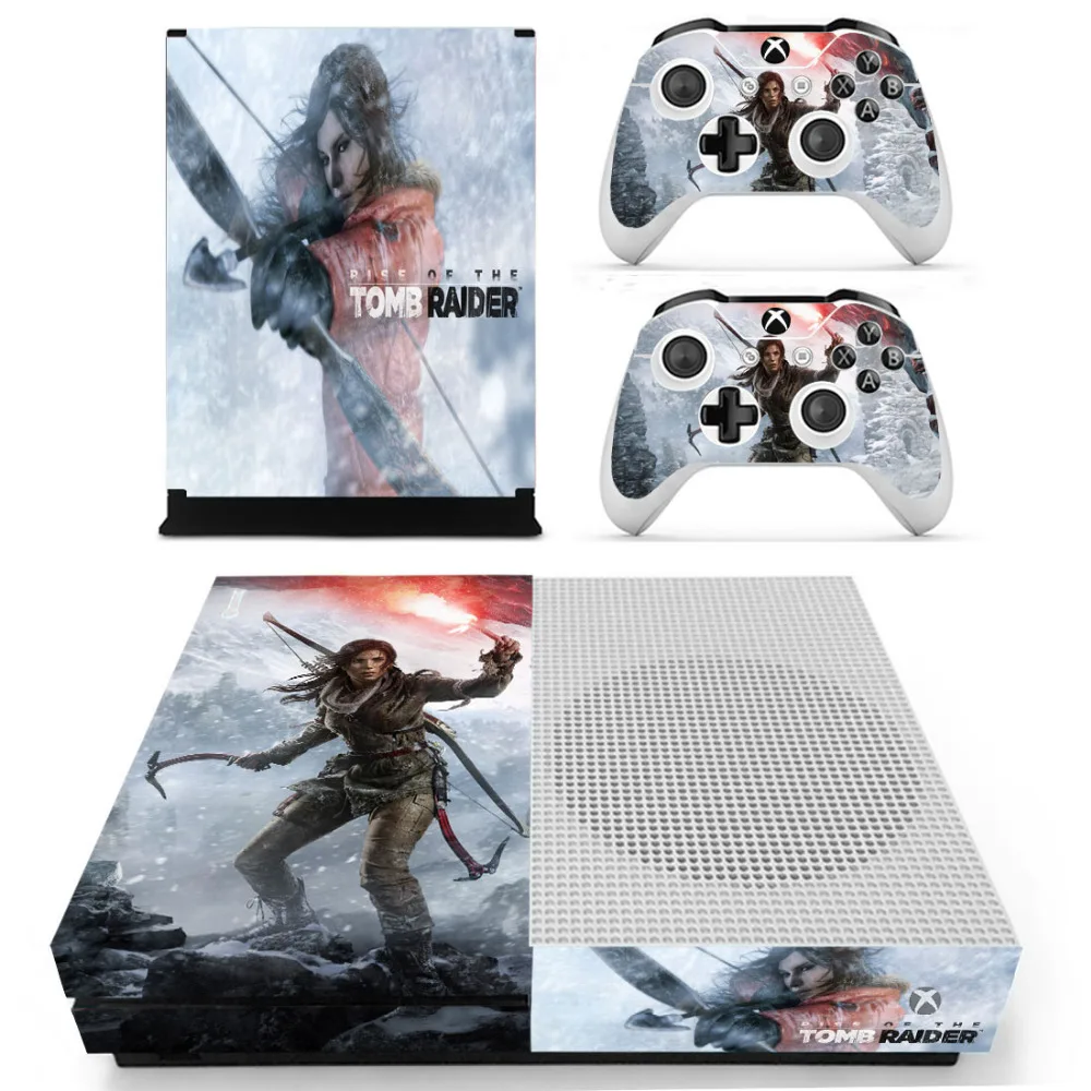 Rise of Tomb Raider Skin Sticker Decal For Xbox One S Console and Controllers for Slim Stickers Vinyl | Электроника