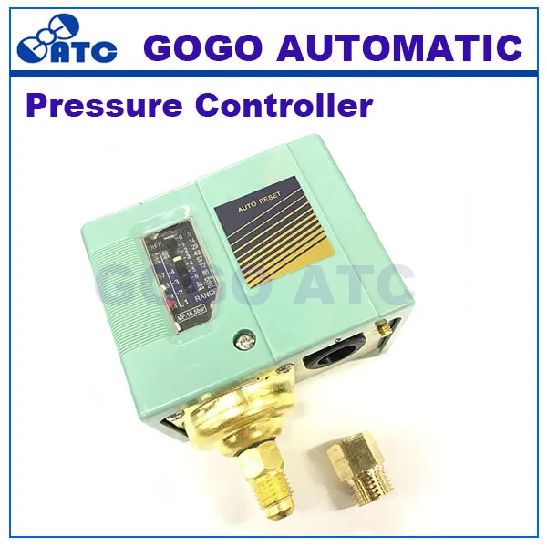 

1-Port Pressure Switch Controller Valve 7/16 with 1/4" fittings and bracket for Refrigeration System Air Water Compressor Pump