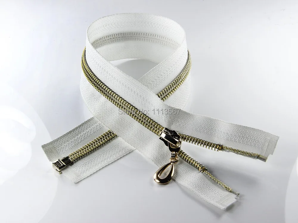 50pcs Wholesale Nylon Open End Metal Zipper Sewing Zippers 35cm z26in Zippers from Home