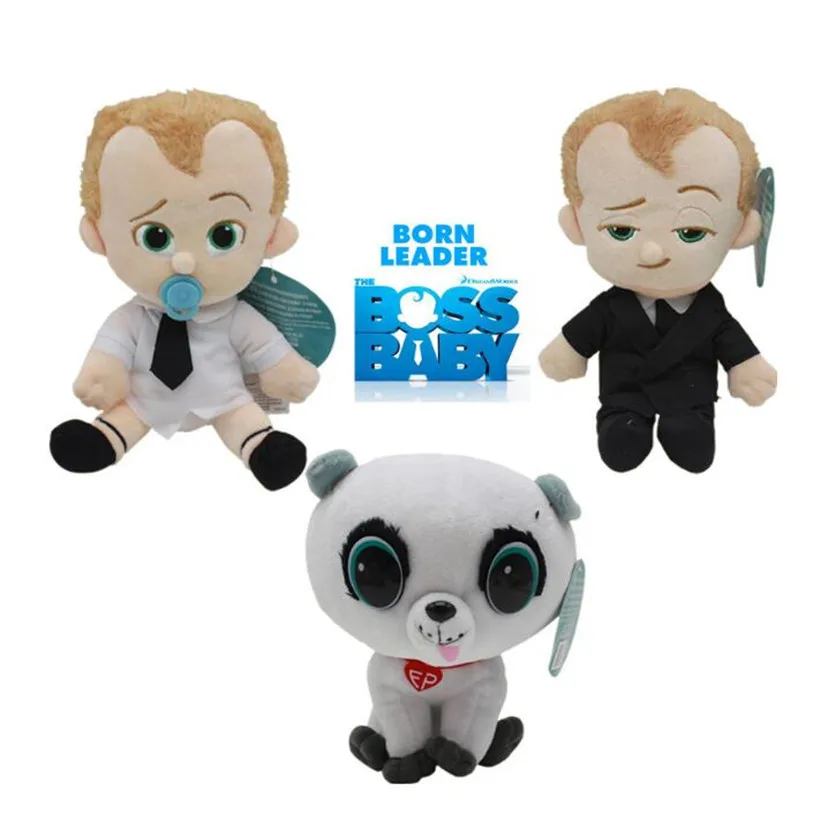 New Kawaii Dreamworks Movie 20 cm The Boss Baby Plush Toy Suit Diaper Baby Pet Soft
