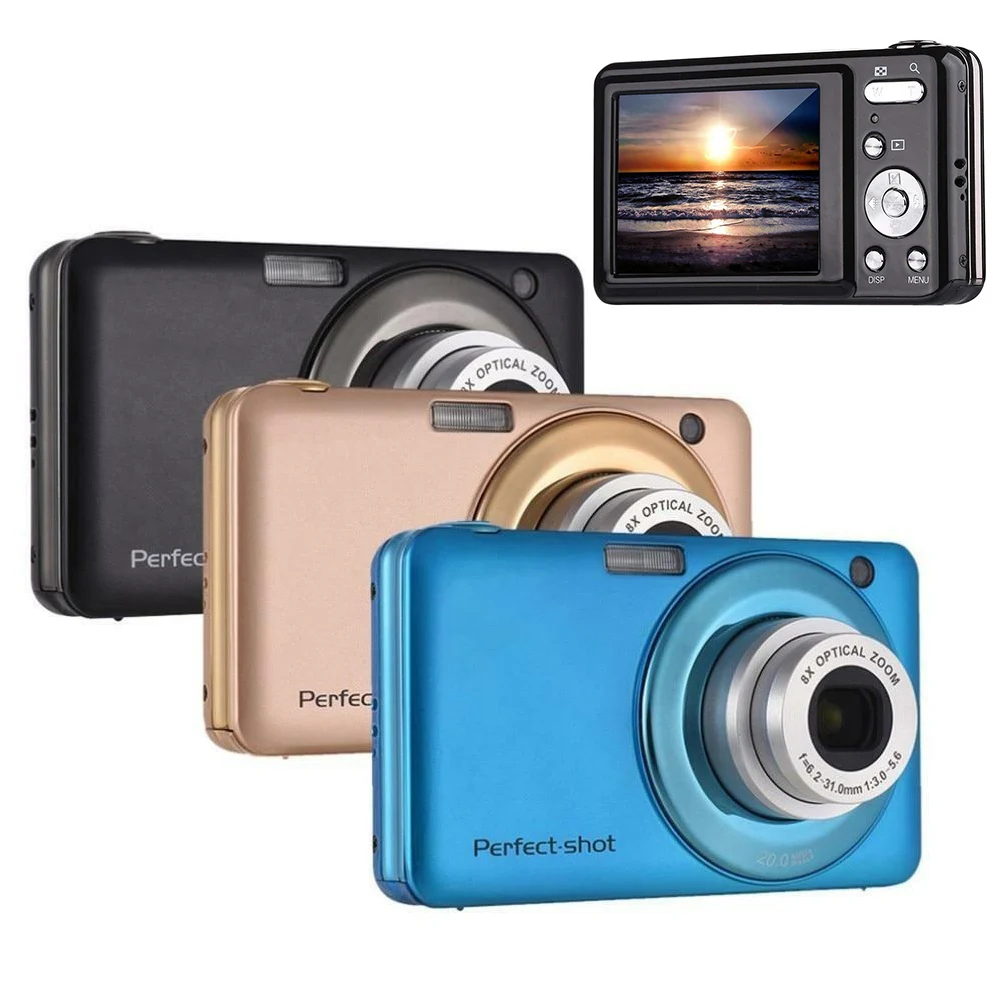 24 MP grabación de vídeo colorido al aire libre de alta definición regalos de foto Zoom óptico compacto Detección de cara portátil niños cámara Digital 24 MP grabación de vídeo colorido al aire libre de alta definición regalos de foto Zoom óptico compacto Detección de cara portátil niños cámara Digital