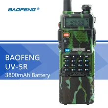 Baofeng UV-5R длинные Батарея рация 3800 мАч двойной бренд УФ 5R CB радио 128CH рация с фонарем Профессиональные FM трансивер