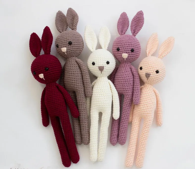 Вязаные игрушки кроше кукла амигуруми милый кролик Номер модели TS041326|Мягкие