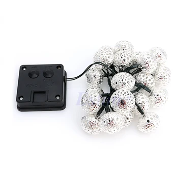 

Solar Moroccan Solar 20 LEDS Christmas Light String Lanterns Xmas LED Fairy Lights Garden Balls luces de navidad Gold/Silver