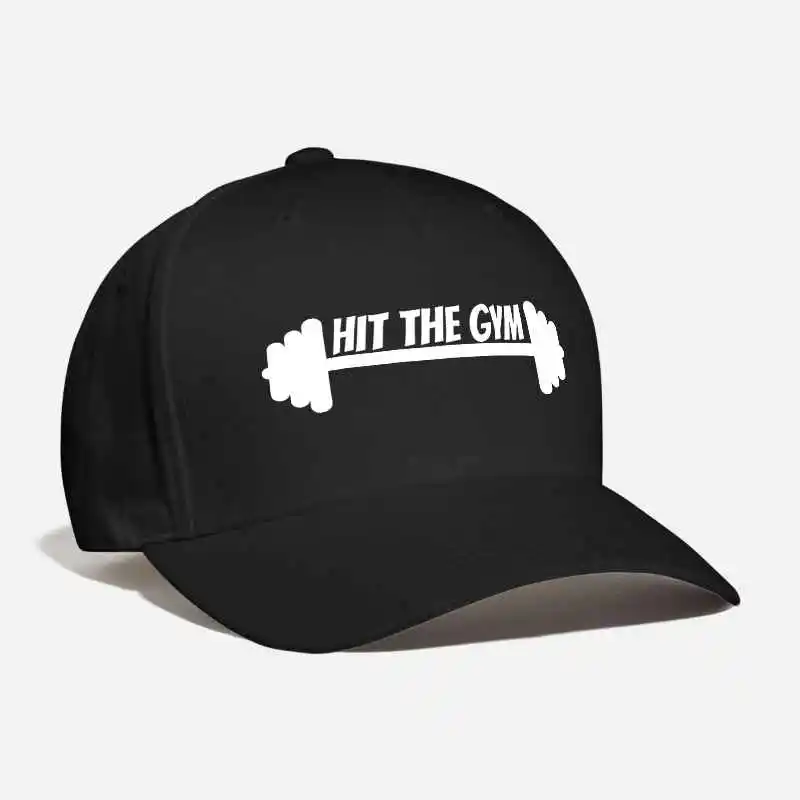 

hit the gym Hat Embroidered gymnasium fitness lifting Muscles Weights bodybuilding workout Squat Unisex Curved Baseball Dad Cap