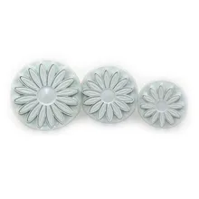 Новые Поступления 3 Шт./лот Торт Помадкой Резак Sun Flower Pattern Изображение Кондитерские Инструменты Резак Пластиковые Материал