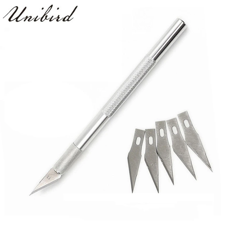 

Unibird 6pcs/set Non-Slip Metal Engraving Knife DIY Fondant Cake Baking Cutter Tools Vegetable Fruit Scalpel Knife Wood Carving