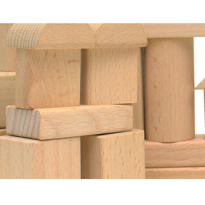 OUY деревянные 140 шт зерна деревянные ящики строительные блоки 0-1-2-3 лет детские головоломки Развивающие игрушки