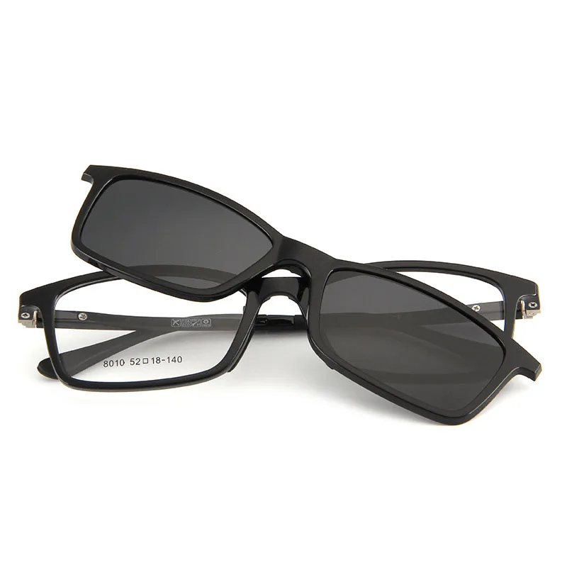 

Men Lightweight Rectangular Eyeglasses Frame Magnetic Clip On Sunglasses Polarized For Driving Optical Presciption Eyewear Frame
