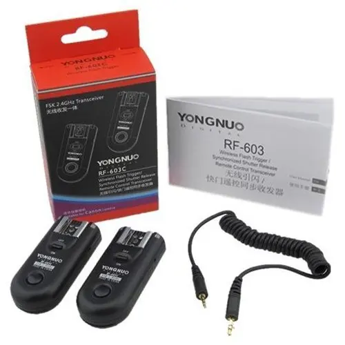 EDT Yongnuo RF 603 C1 Kit Wireless Flash Trigger Transceiver For Canon C1 550D 600D 1000D