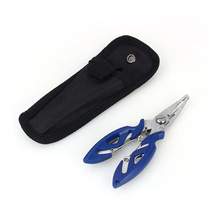 

4.9" Stainless Steel Fishing Pliers Scissors Line Cutter Remove Hook Tackle Tool Kits Accessories Outdoor Black/ Blue/ Red Color