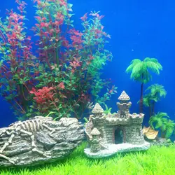 Аквариум из смолы artware набор кусок fish tank украшения резиновая имитация ящик для пресмыкающихся под старину правда маленький замок