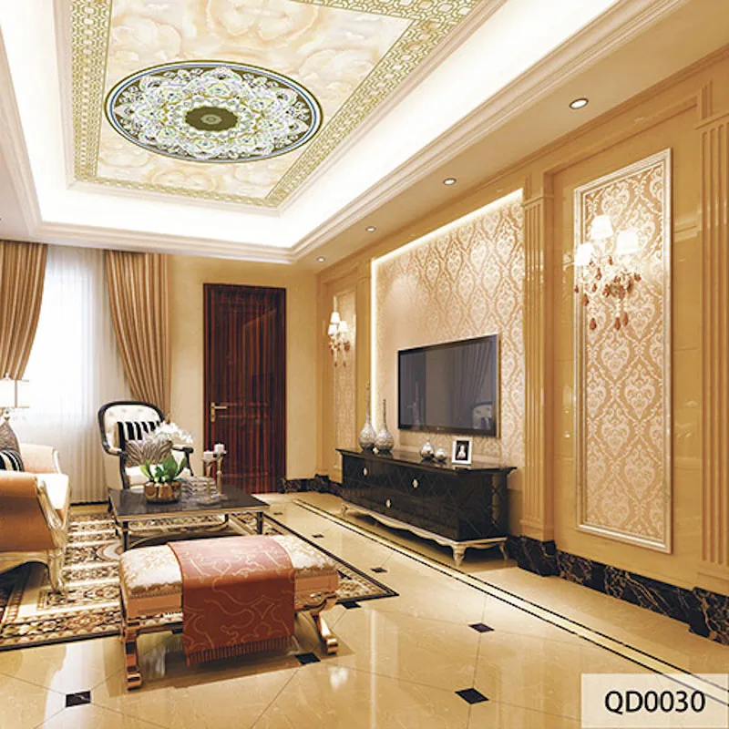 

QINGCHUN Custom Print 3D Fabric &Textile Wallcoverings For Walls Cloth Ceiling Matt Silk For Living Room Luxury Europea Flower