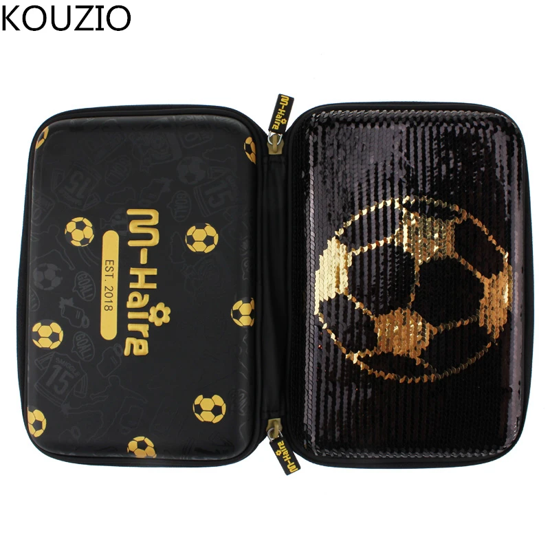 Пенал с черными пайетками kawaii estuches papeleria estuche escolar trousse solaire cute large kalem kutusu etui pennen