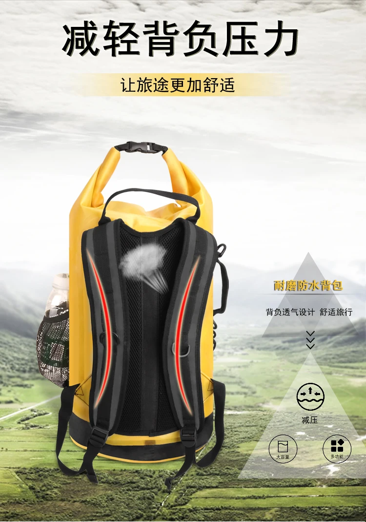Waterproof Bag Backpack Large Professional Swimming Rafting Storage Dry Bag With Adjustable Strap Hook Drifting Diving Dry Backpack (2)