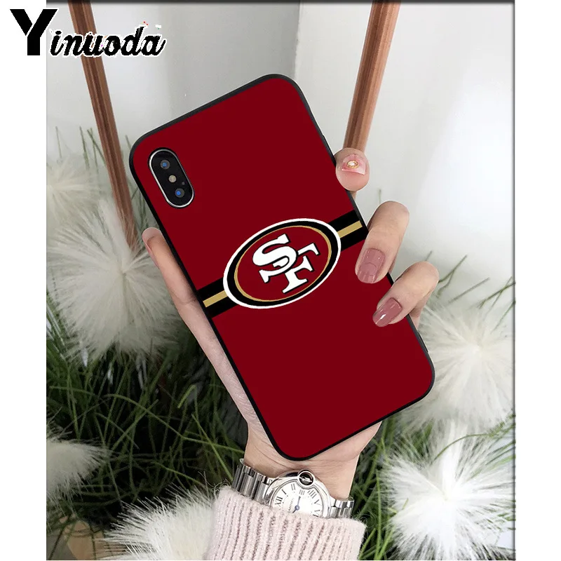 Yinuoda San Francisco 49ers ТПУ мягкий черный чехол для телефона чехол для iPhone 8 7 6 6S Plus 5 5S SE XR X XS MAX чехол