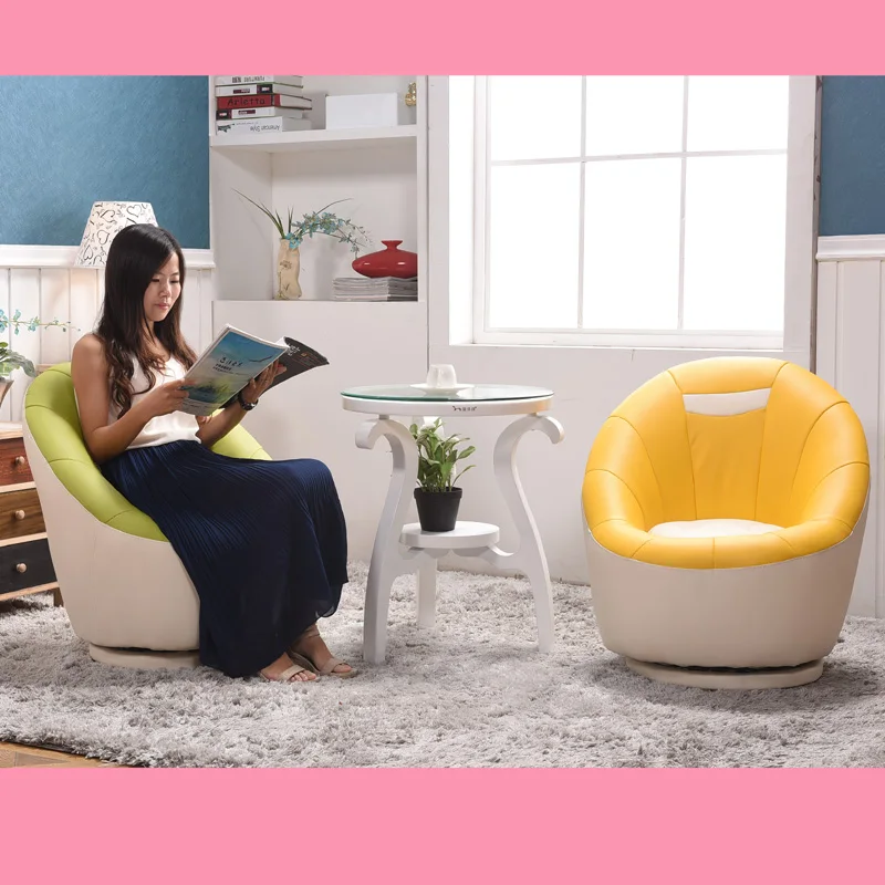 

beanbag A single idea Bedroom sofa Swivel the computer chair Personalized easy casual chair bedroom chair leather chair