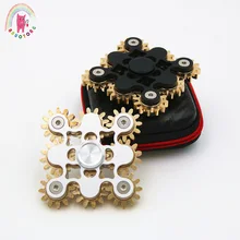 Tri-Spinner ручной Спиннер 9 связь duivel niveau Grappige Metalen EDC ручной Спиннер Voor Autisme ADHD анти стресс для непосед игрушки