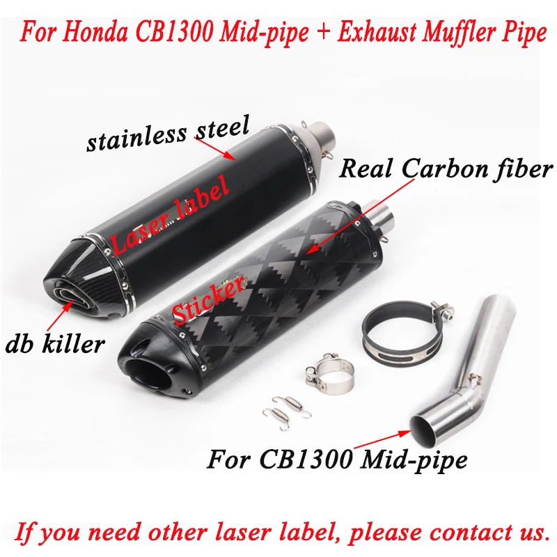 

Motorcycle Stainless Steel Silp on For Honda CB1300 Middle Link Pipe System With Exhaust Muffler Pipe