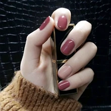 24 шт бледно-лиловый розовый накладные ногти прыгать цветные ногти короткая квадратная голова полное покрытие Arylic Nail Art накладные ногти советы с клеем, стикер