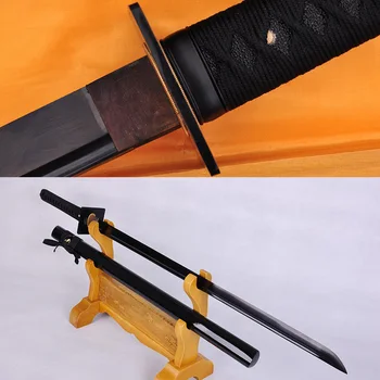 

HANDMADE BLACK FULL TANG BLADE JAPANESE IRON TSUBA SAMURAI KATANAS NINJA SWORD
