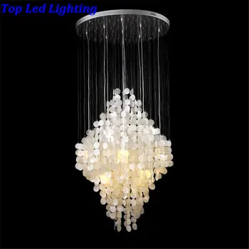 

Handmade Modern Creative Shells Campanula Dia15/20/30/40/80cm Led Pendant Light For Living Room Restaurant Stair AC 80-265V 1230