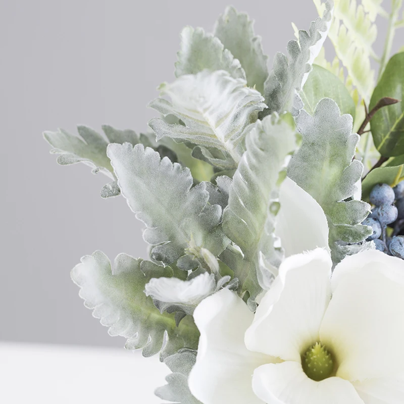Искусственные цветы Miz для свадьбы вазы синие ягоды домашний декор букет цветов с очками ваза белая украшение стола
