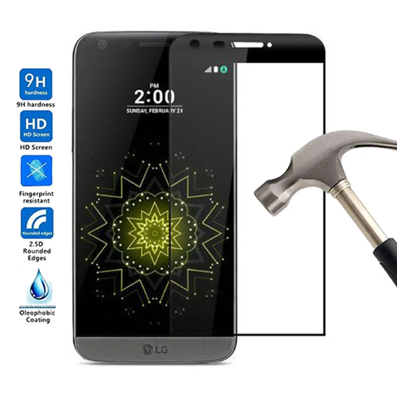 3D полное покрытие, закаленное стекло для LG G5, Защита экрана для LG G5 SE H850, пленка на весь корпус 9 H, защитная пленка, покрытая твердостью