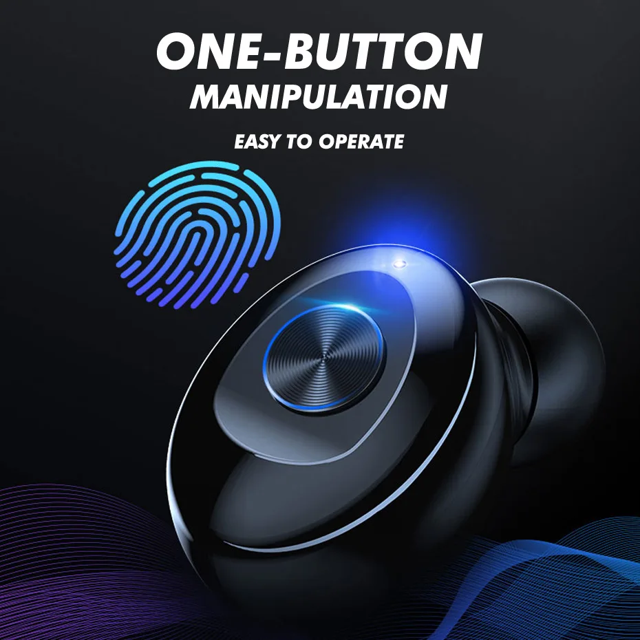 ANBES Bluetooth наушники 5 0 миниатюрные беспроводные hifi гарнитура с стерео загрузочной