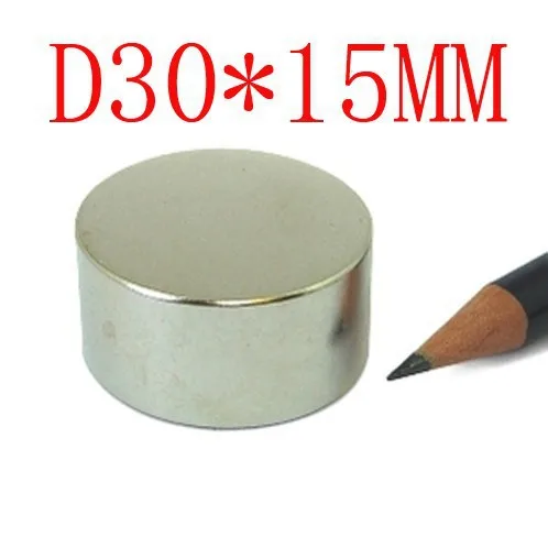 

1pc 30x3 30x4 30x5 30x8 30x10 30x15 30x20 N35 Strong Cylinder Round 30 mm x 15 mm Magnet Disc Rare Earth Neodymium New