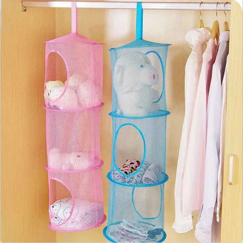 Hanging bag Storage Mesh Net Organizer Laundry Toy Towel socks Closet