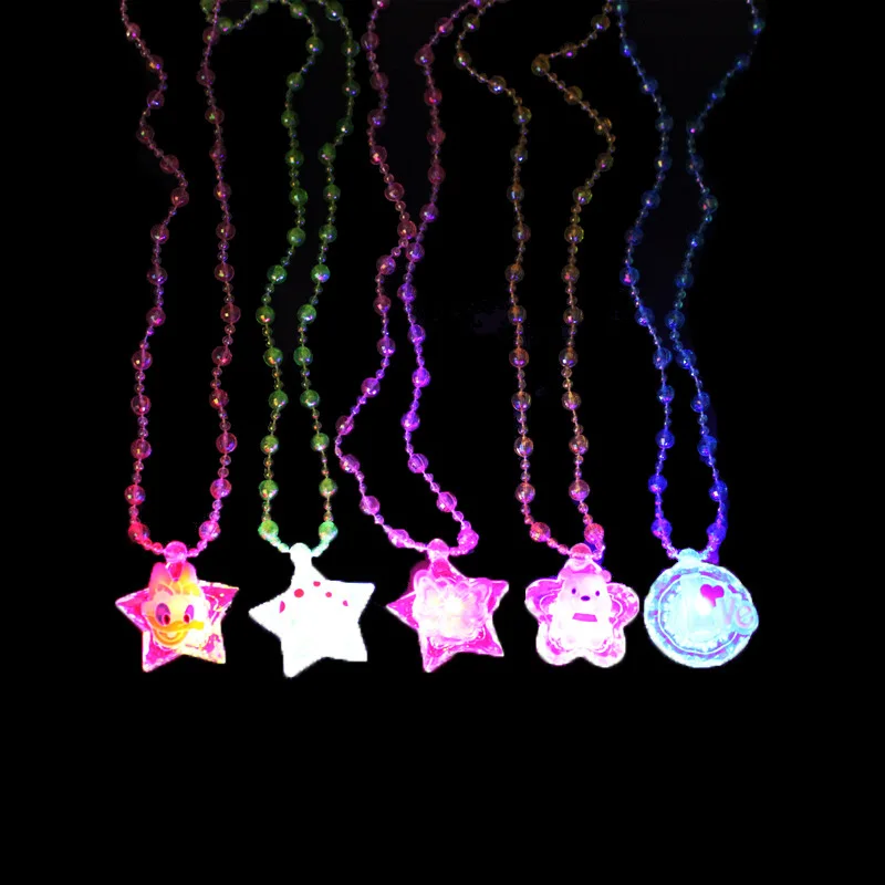 

1PC Luminous Necklace New Children's Toys Brinquedos Flash Gifts LED Cartoon Lights Glow In The Dark Toys For Childs Kids Play
