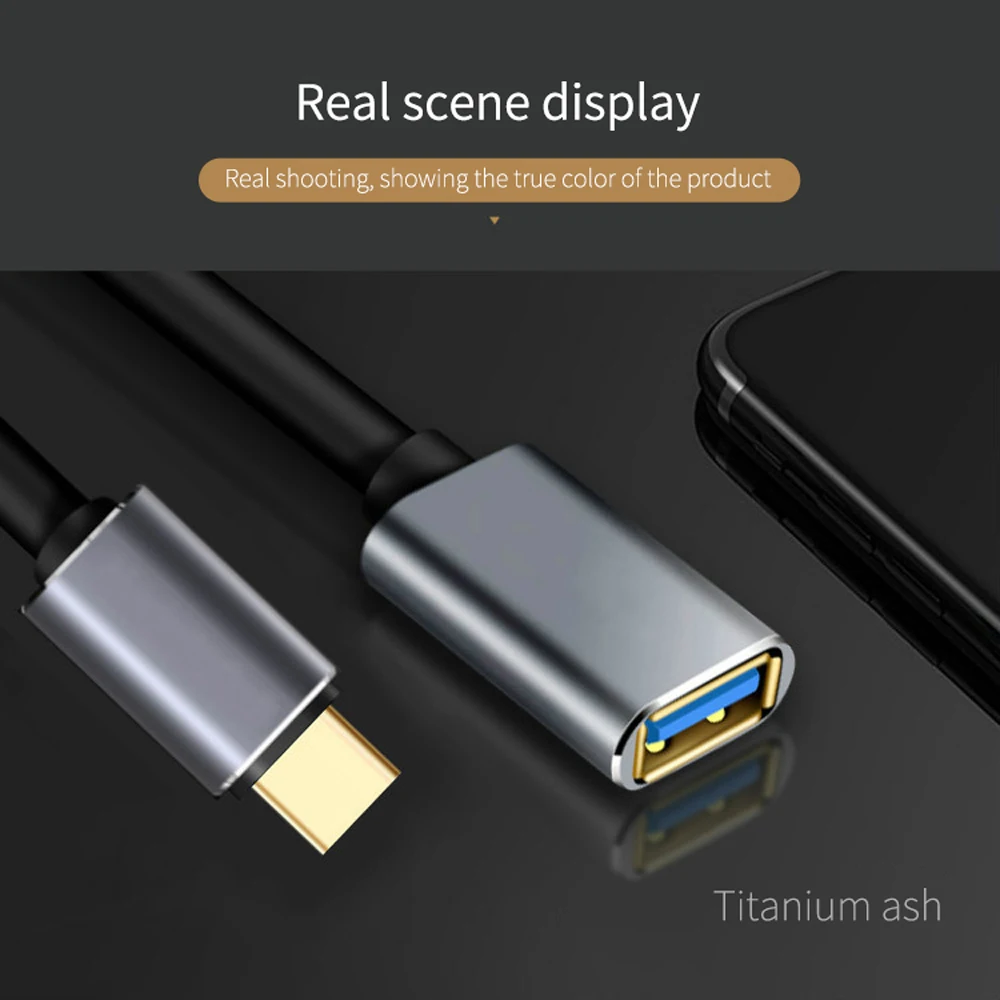 USB-C OTG кабель для передачи данных металлический тип-c штекер USB 3,0 Женский удлинитель конвертер для samsung S10 Macbook Xiaomi Mi8 huawei mate 20