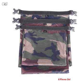 

Foldable 6pcs/set Taffeta Waterproof Dry Bag Outdoor Kayaking Storage Men Women Beach Swimming Bag Rafting River Trekking Sack