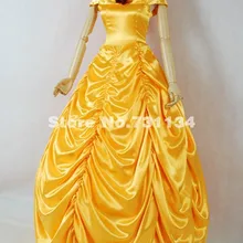 Фирменная Новинка золотые атласные шелковые туфли с открытыми плечами в викторианском стиле платье для балла маскарада на Хэллоуин вечерние платья для леди