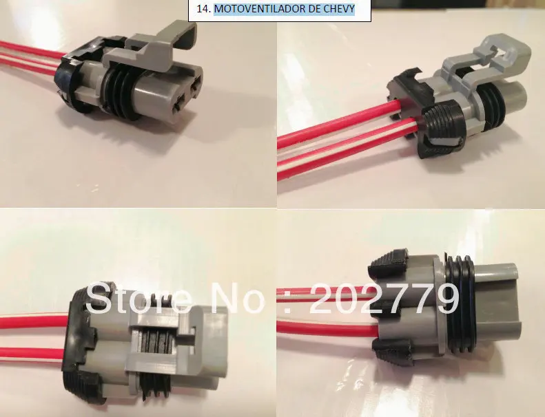 

2pcs connector pigtail harness for Engine cooling fan CHEVY conctor 15cm wire